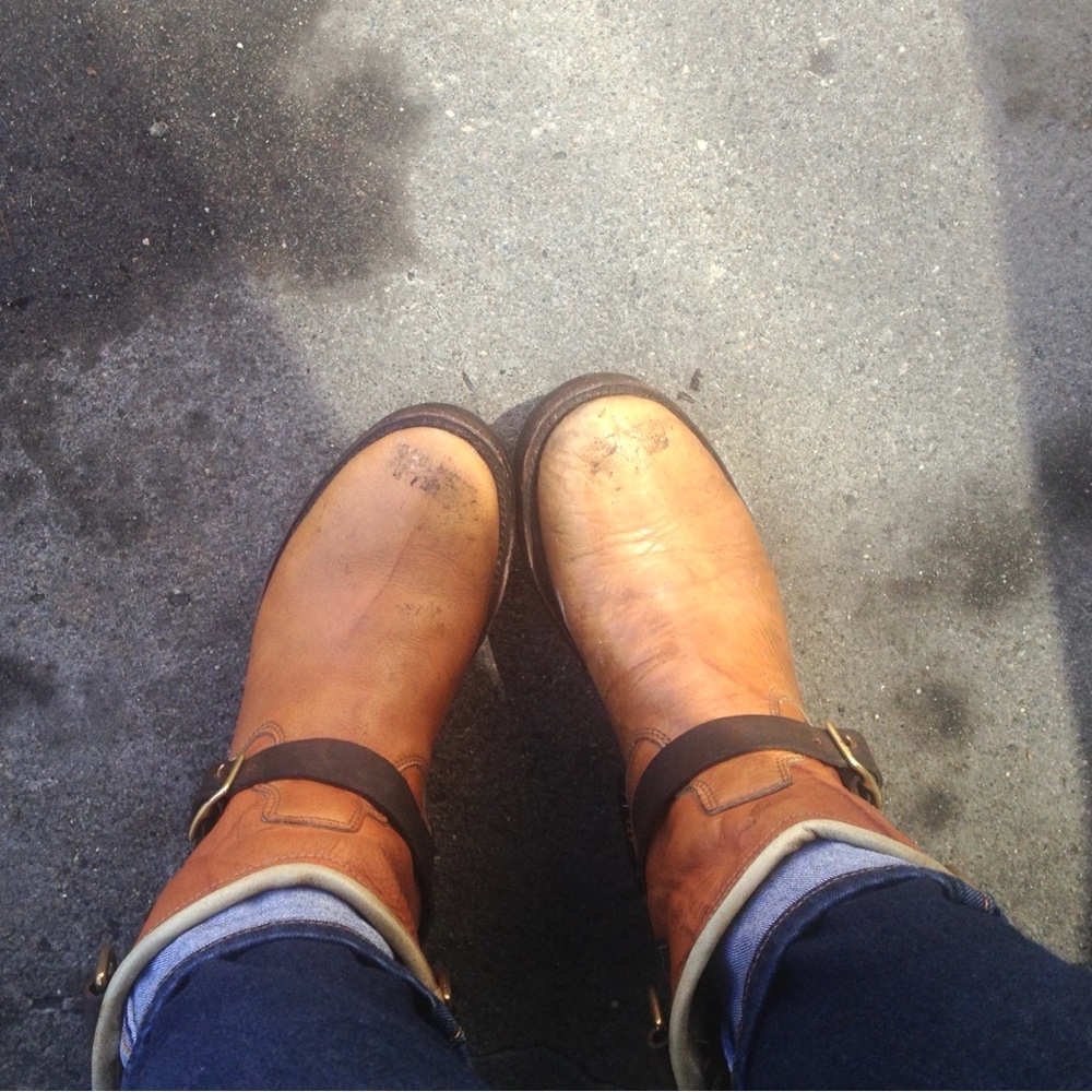 Santa Rosa vintage style reworked engineer boots by Zip Stevenson